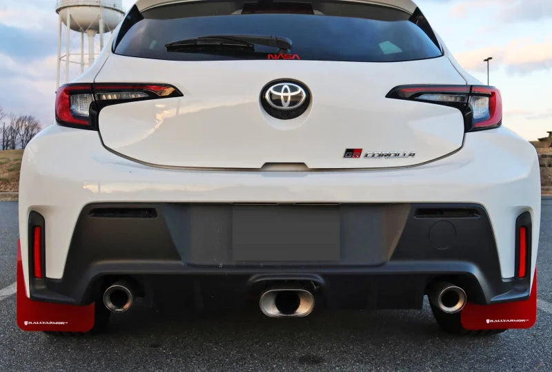 Rally Armor 23-25 Toyota GR Corolla Red UR Mud Flap w/Black Logo - Additional View 11