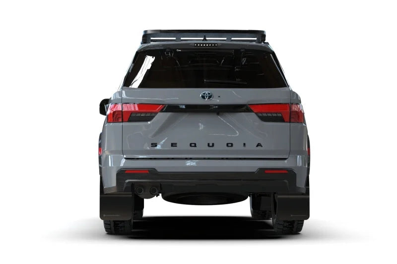 Rally Armor 23-25 Toyota Sequoia Black UR Mud Flap w/ Metallic Black Logo - Back View