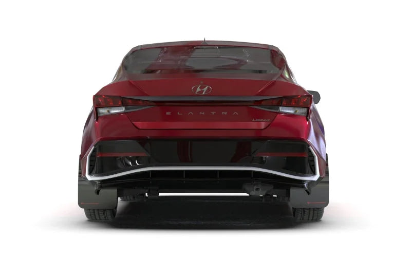 Rally Armor 24-25 Hyundai Elantra Black Mud Flap Red Logo - Side View