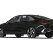 Load image into Gallery viewer, Rally Armor 24-25 Hyundai Elantra Black Mud Flap White Logo - Back View
