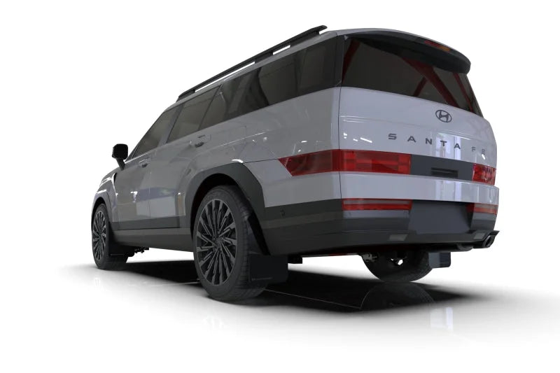 Rally Armor 24-25 Hyundai Santa Fe Black Mud Flap w/Dark Grey Logo - Side View