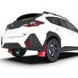 Load image into Gallery viewer, Rally Armor 24-25 Subaru Crosstrek Red UR Mud Flap White Logo - Detail View