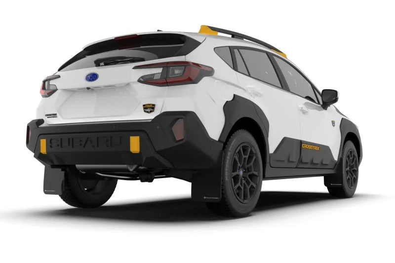Rally Armor 24-25 Subaru Crosstrek (Wilderness Only) Black UR Mud Flap W/Red Logo - No Drilling Req - Additional View 5