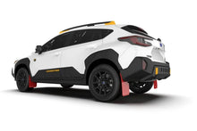 Load image into Gallery viewer, Rally Armor 24-25 Subaru Crosstrek (Wilderness Only) Red UR Mud Flap W/White Logo - No Drilling Req - Detail View