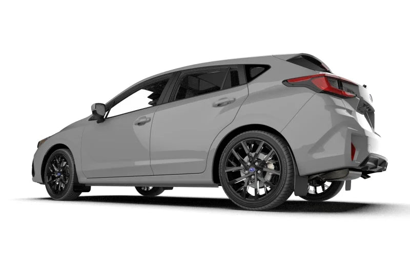 Rally Armor 24-25 Subaru Impreza Black UR Mud Flap w/ Grey Logo - Installation View