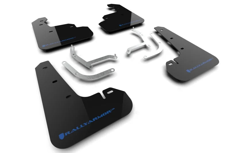 Rally Armor 24-25 Subaru Impreza Black UR Mud Flap w/ Light Blue Logo - Main Product View