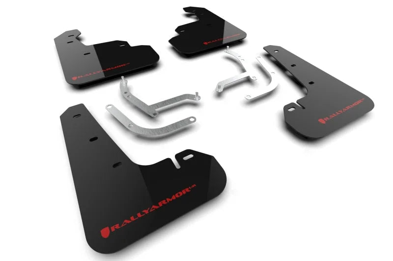 Rally Armor 24-25 Subaru Impreza Black UR Mud Flap w/ Red Logo - Main Product View
