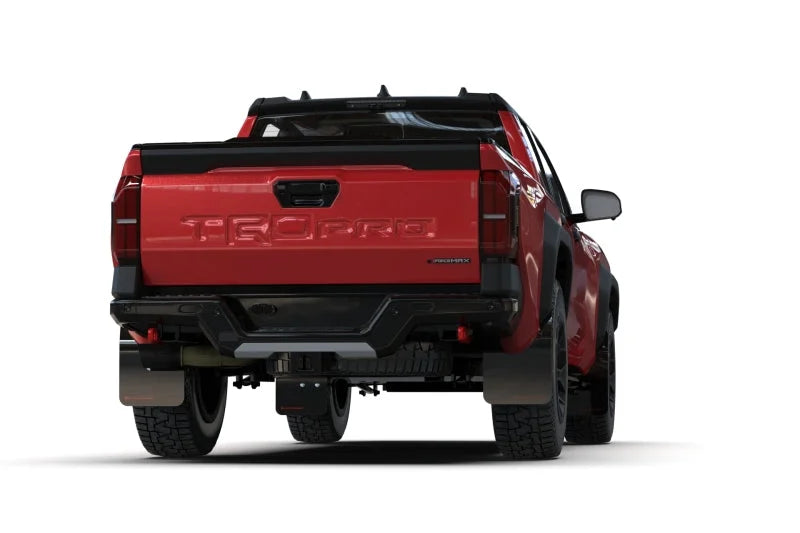 Rally Armor 24-25 Toyota Tacoma Gen 4 Black UR Mud Flap w/Red Logo - Back View