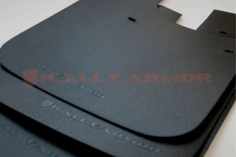 Rally Armor 93-01 Subaru Impreza RS Basic Black Mud Flap w/ Black Logo - Main Product View