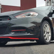 Load image into Gallery viewer, Rally Armor 13-16 Dodge Dart Black UR Mud Flap w/ Grey Logo - Back View