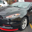 Load image into Gallery viewer, Rally Armor 13-16 Dodge Dart Black UR Mud Flap w/ Grey Logo - Installation View