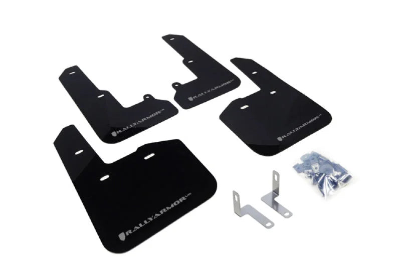 Rally Armor Black UR Mud Flap w/ Silver Logo fits 2015-2019 Subaru Legacy / 2015-2019 Subaru Legacy 2.5I - Main Product View
