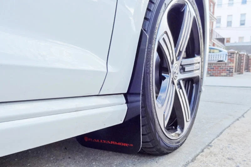 Rally Armor Black UR Mud Flap w/ White Logo fits 2015-2019 Volkswagen Golf R - Additional View 6