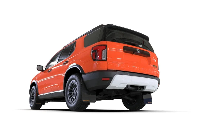 Rally Armor Black UR Mudflap - White Logo fits 2026 Honda Passport / 2026 Honda Passport Rtl - Back View