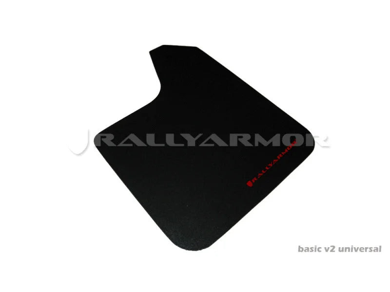 Rally Armor Universal Basic Mud Flap White Logo - Side View