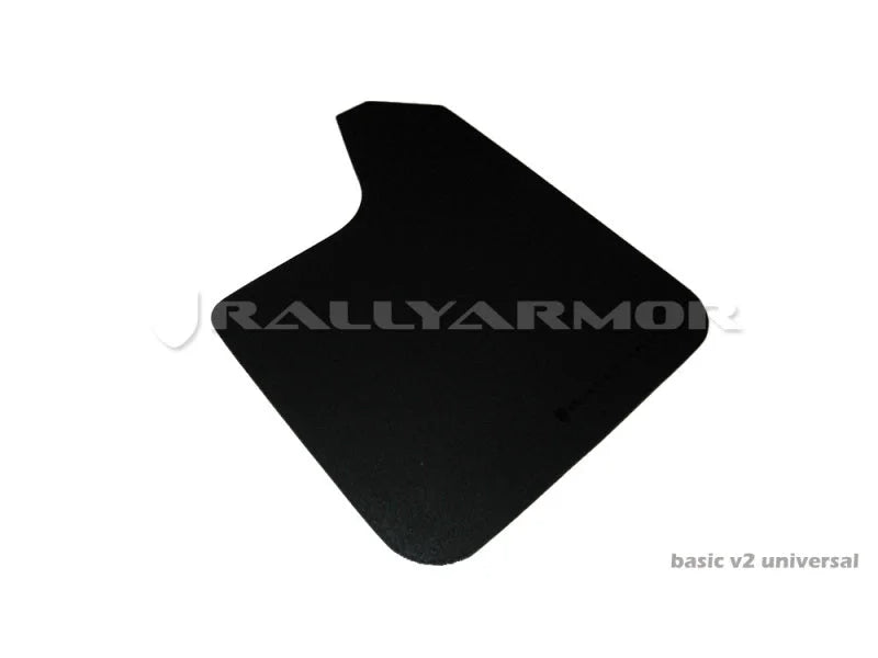 Rally Armor Universal Basic Mud Flap w/ Black Logo - Pair - Side View