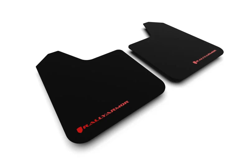 Rally Armor Universal Basic Mud Flap w/ Red Logo - Pair - Main Product View