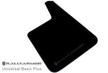 Load image into Gallery viewer, Rally Armor Universal Fit (No Hardware) Basic Plus Black Mud Flap w/ Black Logo - Main Product View