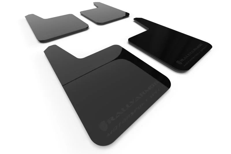 Rally Armor Universal Motorsport Spec Black UR Mud Flap Metallic Black Logo - Main Product View