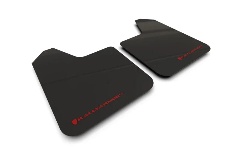 Rally Armor Universal UR Black Mud Flap Red Logo - Pair - Main Product View