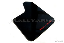 Load image into Gallery viewer, Rally Armor Universal UR Black Mud Flap w/ Metallic Black Logo - Pair - Detail View