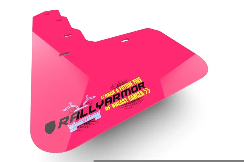 Rally Armor Universal UR Plus Pink Mud Flap BCE Logo - Side View