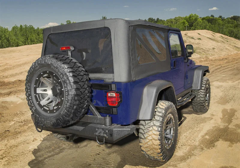 Rampage 04-06 Jeep Wrangler(TJ) Unlimited OEM Replacement Soft Upper Doors - Black Denim - Main Product View