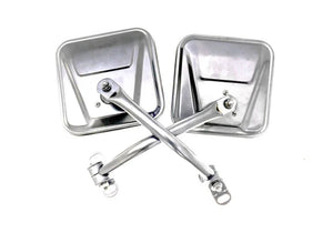Rampage 1955-1983 Jeep CJ5 Side Mirrors - Stainless - Main Product View