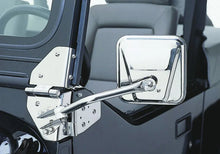 Load image into Gallery viewer, Rampage 1955-1983 Jeep CJ5 Side Mirrors - Stainless - Side View