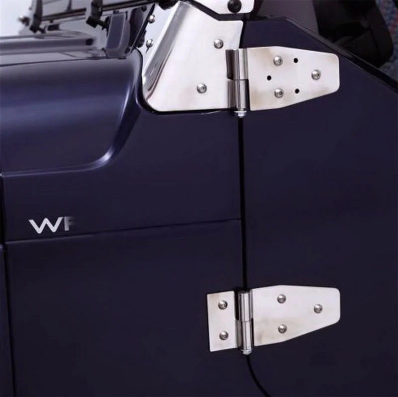 Rampage 1976-1983 Jeep CJ5 Lower Door Hinges - Stainless - Side View