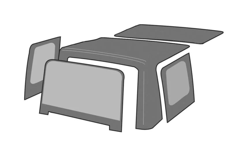 Rampage 1986-1994 Suzuki Samurai Soft Top OEM Replacement - Black Diamond - Main Product View
