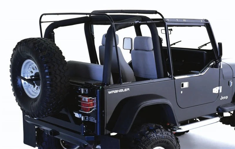Rampage 1987-1995 Jeep Wrangler(YJ) Soft Top Hardware - Black - Main Product View