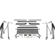 Load image into Gallery viewer, Rampage 1987-1995 Jeep Wrangler(YJ) Soft Top Hardware - Black - Side View