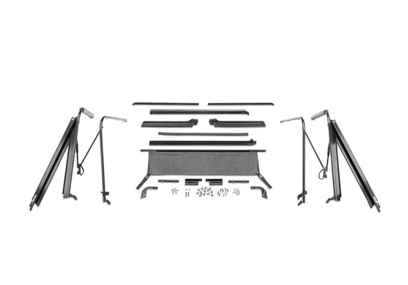 Rampage 1987-1995 Jeep Wrangler(YJ) Soft Top Hardware - Black - Side View