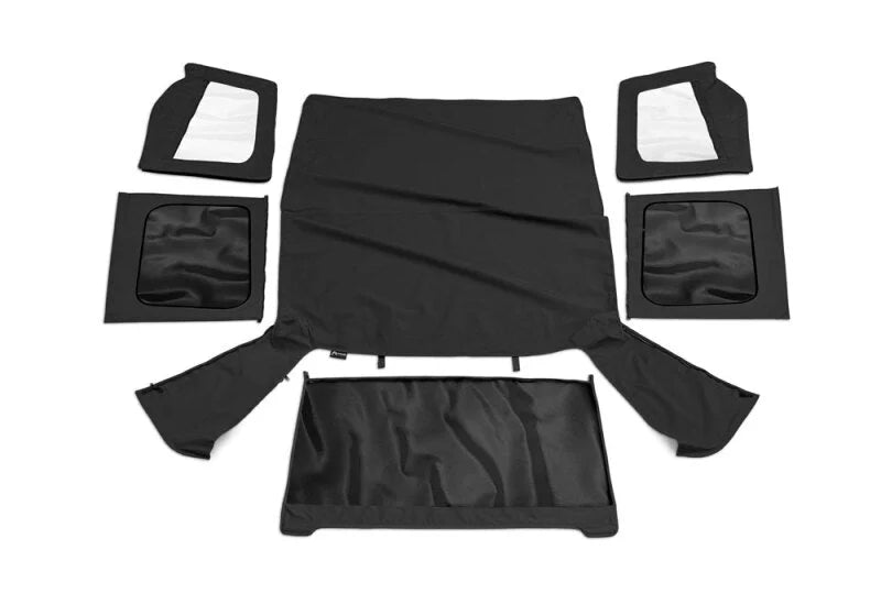 Rampage 1988-1995 Jeep Wrangler(YJ) OEM Replacement Top - Black Denim - Side View
