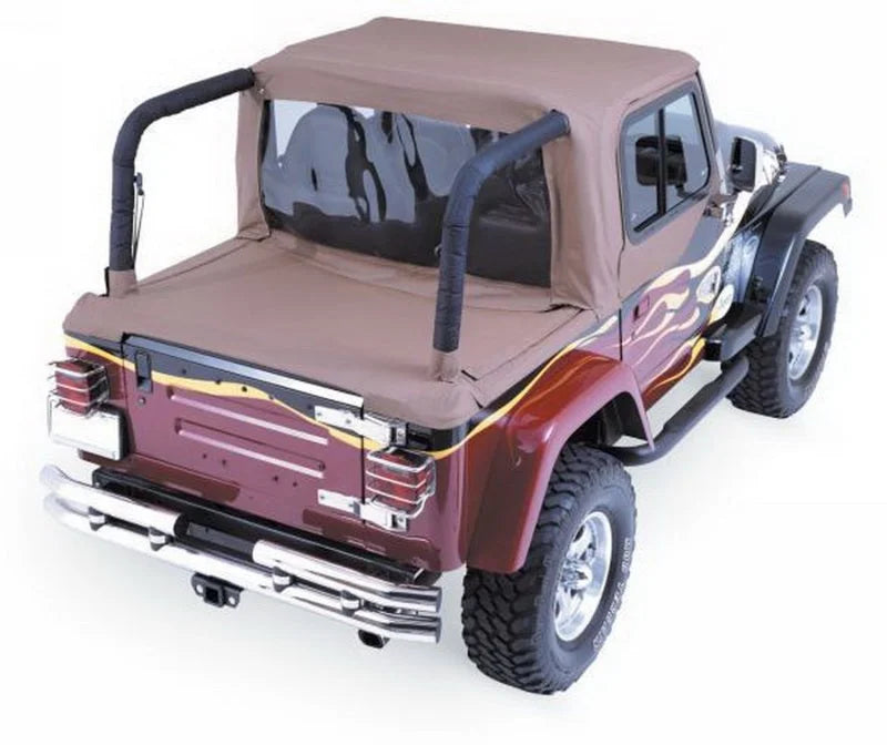 Rampage 1992-1995 Jeep Wrangler(YJ) Cab Soft Top And Tonneau Cover - Spice Denim - Side View