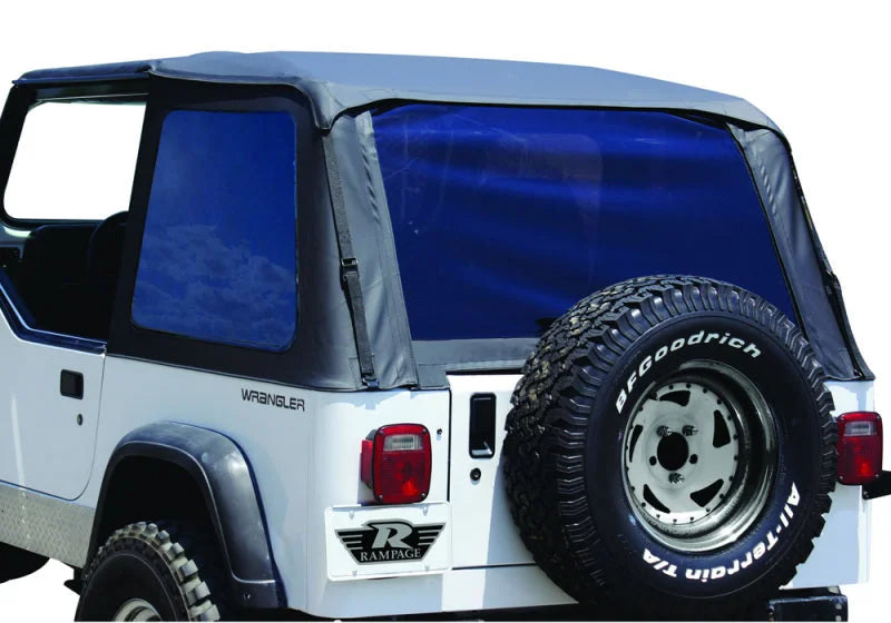 Rampage 1992-1995 Jeep Wrangler(YJ) Frameless Soft Top Kit - Black Diamond - Additional View 5