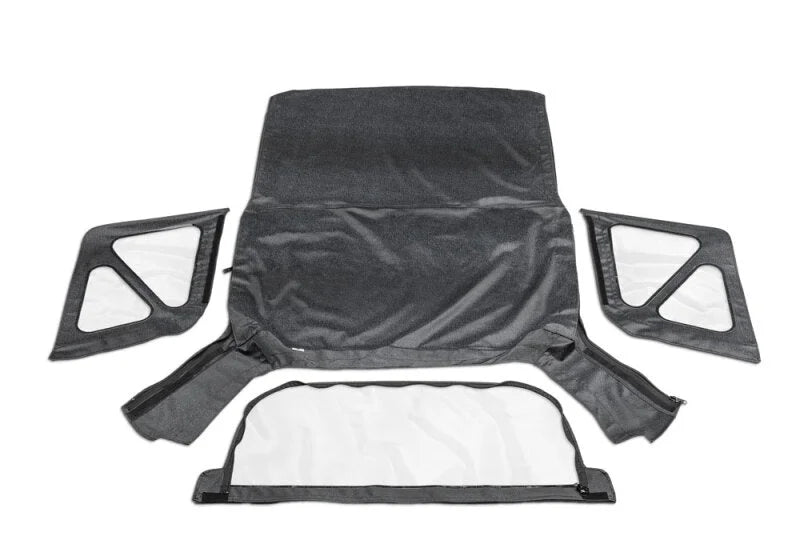 Rampage 1995-1998 Geo Tracker Soft Top OEM Replacement - Black Denim - Side View