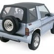 Load image into Gallery viewer, Rampage 1995-1998 Geo Tracker Soft Top OEM Replacement - Black Denim - Back View