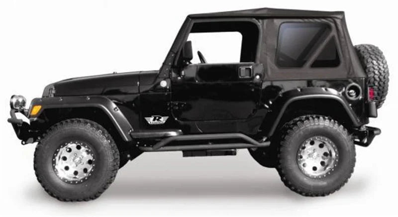 Rampage 1997-2006 Jeep Wrangler(TJ) Complete Top - Black Diamond - Side View