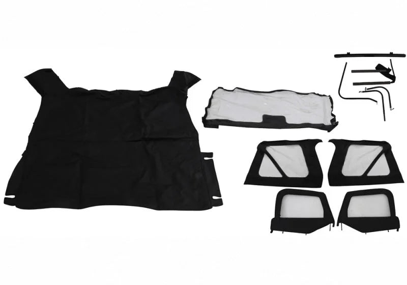 Rampage 1997-2006 Jeep Wrangler(TJ) Complete Top - Black Diamond - Installation View