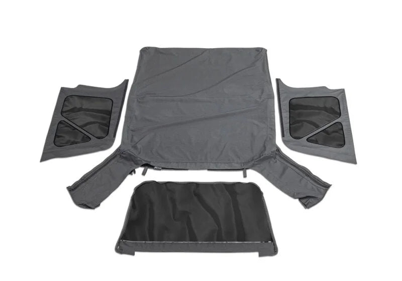 Rampage 1997-2006 Jeep Wrangler(TJ) OEM Replacement Top - Black Denim - Side View