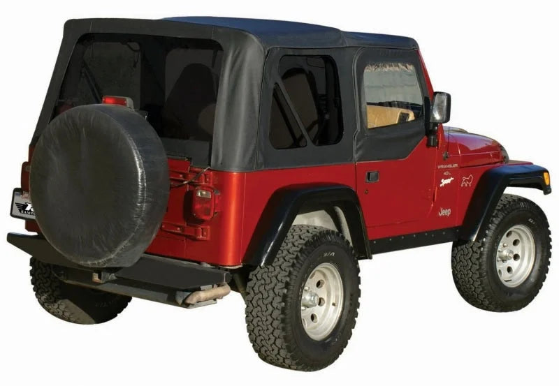 Rampage 1997-2006 Jeep Wrangler(TJ) OEM Replacement Top - Black Diamond - Side View