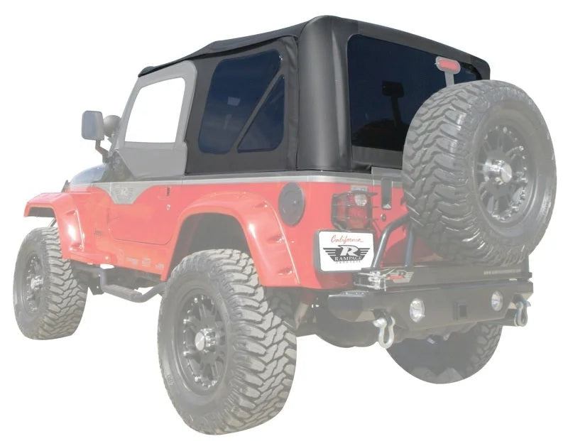 Rampage 1997-2006 Jeep Wrangler(TJ) OEM Replacement Top - Black Diamond - Detail View