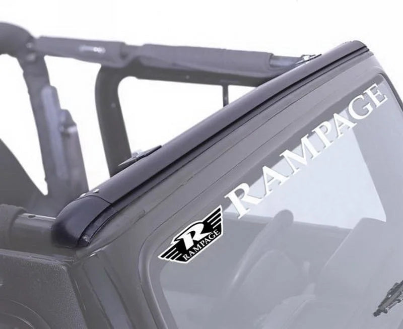 Rampage 1997-2006 Jeep Wrangler(TJ) Windshield Channel - Black - Side View