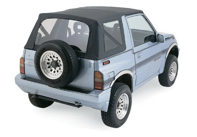 Rampage 1999-2004 Chevy Tracker Soft Top OEM Replacement - Black Diamond - Side View