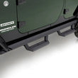 Load image into Gallery viewer, Rampage 1999-2019 Jeep Rock Rail Short Step Universal 4 Piece Set - Black - Side View