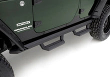 Load image into Gallery viewer, Rampage 1999-2019 Jeep Rock Rail Short Step Universal 4 Piece Set - Black - Side View