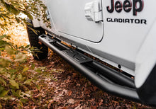 Load image into Gallery viewer, Rampage 20-22 Jeep Gladiator SRS Sidebar Rock Crawler Steps - Black - Installation View