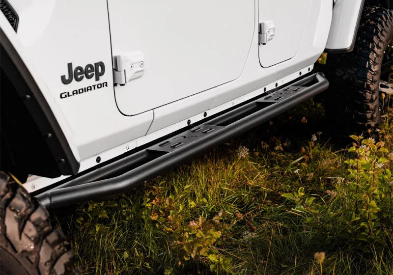 Rampage 20-22 Jeep Gladiator SRS Sidebar Rock Crawler Steps - Black - Additional View 5